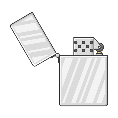 Icon open lighter. Vector illustration on white backgroundのイラスト素材