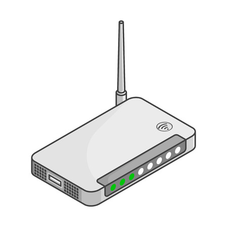 Icon router. Vector isometric illustration on a white backgroundのイラスト素材