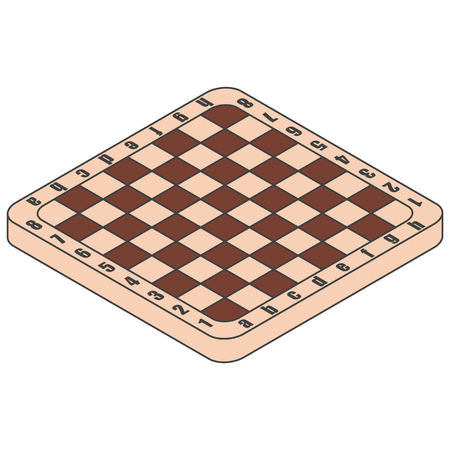 Checkers icon. Isometric vector illustration on white backgroundのイラスト素材