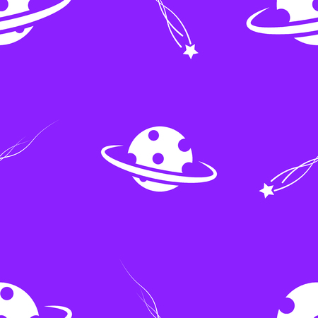 Seamless texture for your design. Space theme. Light ornament. Vector illustrationのイラスト素材