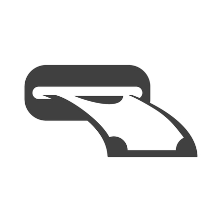 Icon issuance of money from the place of issue. Vector on white backgroundのイラスト素材