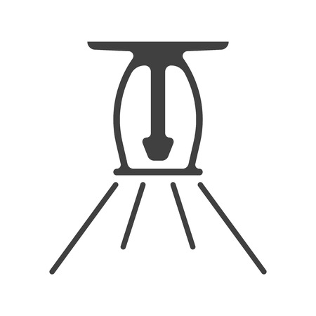 Icon automatic fire extinguishing system. Vector on white backgroundのイラスト素材