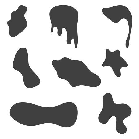 Set of blots icons. Vector on white backgroundのイラスト素材