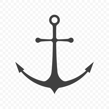Anchor icon. Isolated vector on transparent backgroundのイラスト素材