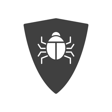 Virus protection icon. Vector on white backgroundのイラスト素材