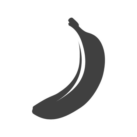 Banana icon. Isolated vector on a white backgroundのイラスト素材