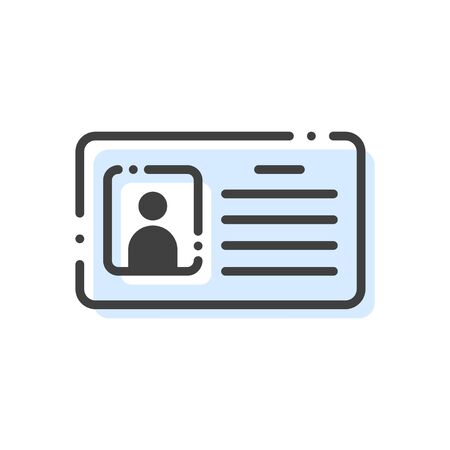 Badge icon in cartoon style on a clean background. Color image. Isolated vector illustration on a white backgroundのイラスト素材