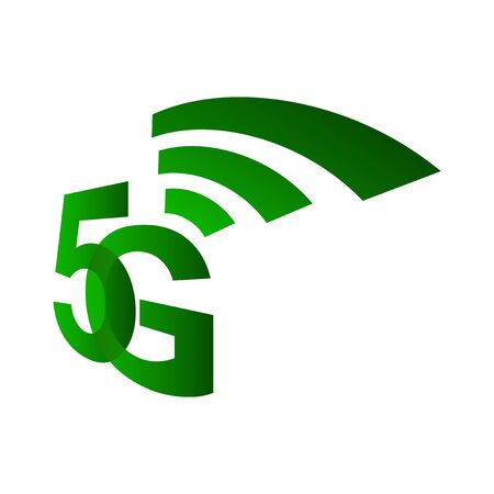 5G internet icon. Fifth generation technology.  Isolated vector on a white backgroundのイラスト素材