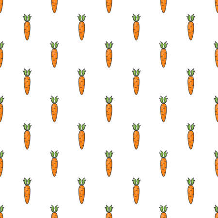 Seamless pattern with carrots. Image of vertically oriented vegetables. Carrot waterfall. Vector...
