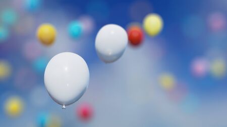 balloons in the skyの写真素材