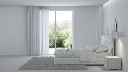 Modern house interior. Gray interior. 3D rendering.