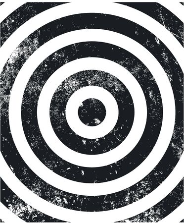 Print with grungy target. Circle grainy pattern. Urban tee print. Dart shirt design idea.のイラスト素材