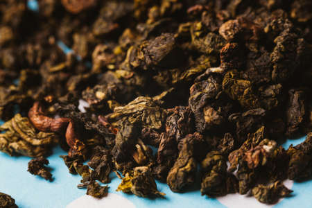 "Milk Oolong"  oolong chinese tea macro shotの写真素材