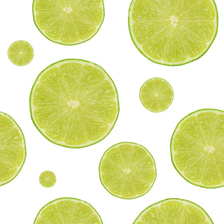 Seamless background made from cross sections of limes