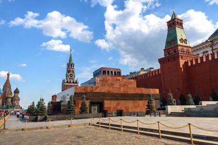 View of the Moscow Kremlin from Red Square in summer day. Russia. Tourism.の写真素材