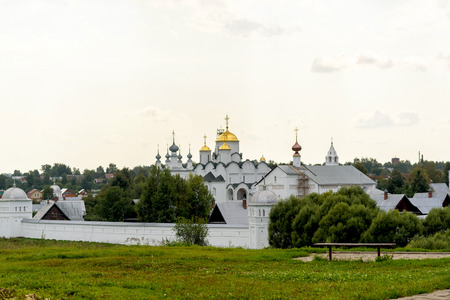 Ancient Orthodox monastery in Suzdal summer dayの写真素材