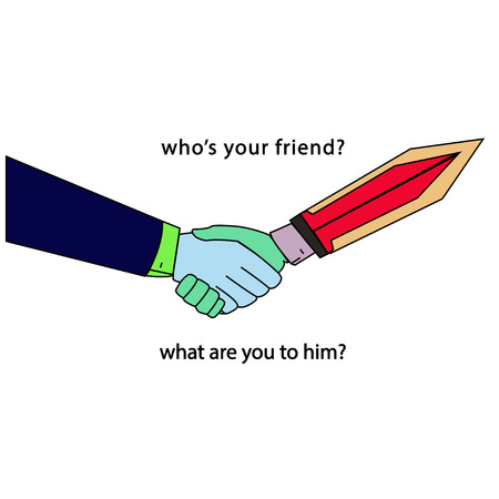 business handshake team friendchipのイラスト素材