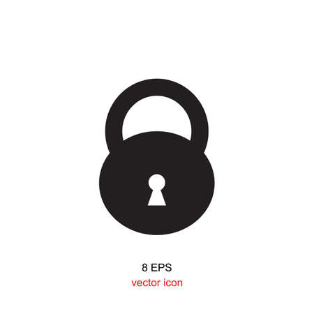 Flat design style lock or security,  padlock, login,  safe iconのイラスト素材