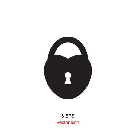 Flat design style lock or security,  padlock, login,  safe iconのイラスト素材