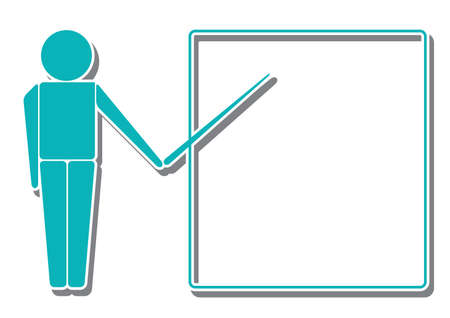 Tutor or teacher icon with quote. Vector isolated on whiteのイラスト素材