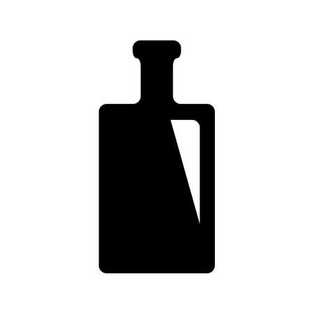 Old retro bottle icon. Bottle vector. Vintage bottle silhouette. Old medicine glass bottle isolated.のイラスト素材