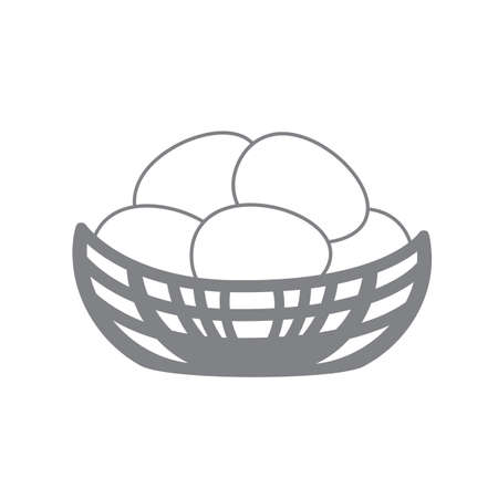 nest simple icon, safe place for your eggs, vector symbol isolated on white backgroundのイラスト素材