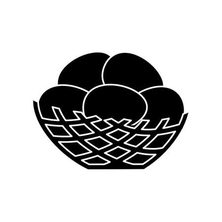 nest simple icon, safe place for your eggs, vector symbol isolated on white backgroundのイラスト素材