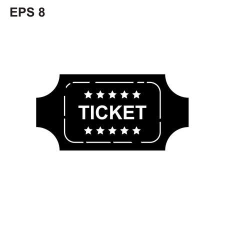Simple ticket  icon isolated on white background. Vector illustration.のイラスト素材