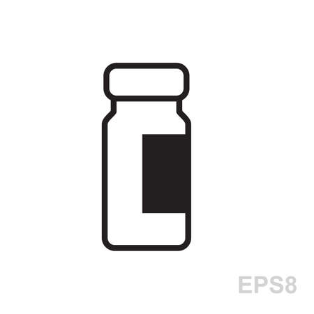 Medical ampoule or vaccine vector icon. Simple medical sign isolatedのイラスト素材