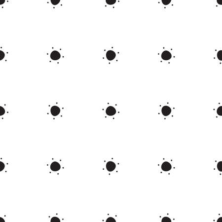 Vector seamless pattern abstract background with round brush strokes. Monochrome hand drawn polka dotのイラスト素材