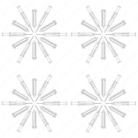 Syringe icon seamless pattern. Vector illustrationのイラスト素材