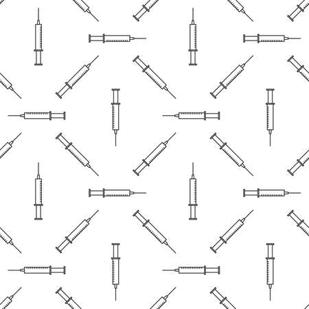 Syringe icon seamless pattern. Vector illustrationのイラスト素材