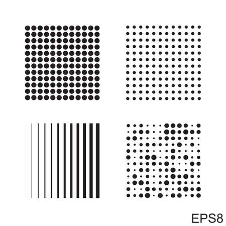 Dots square icon set. Halftone vector  design template collection.のイラスト素材
