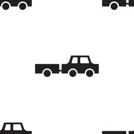 Car vector seamless pattern. Automobile toy backgroundのイラスト素材