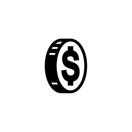 vector money icon flat design black pictogram isolated on white background, cash symbol, banking and  business signのイラスト素材