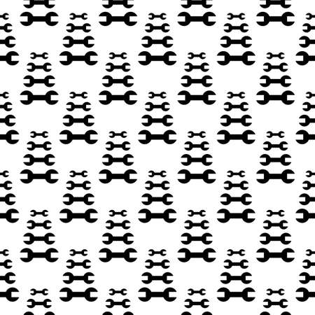 Tool Icon background. Seamless pattern with wrench vector illustrationのイラスト素材