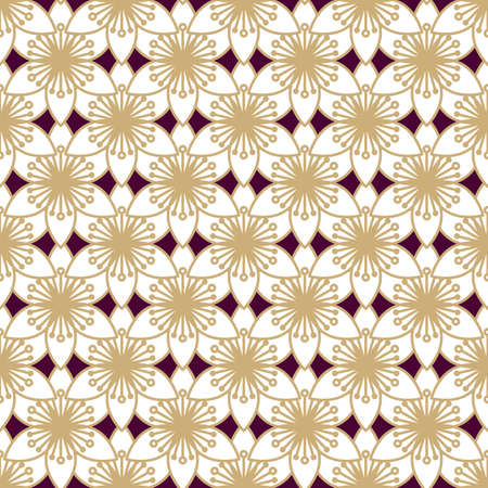 Luxury royal seamless pattern. Golden flowers on white background. Elegant vector illustration for print, package design, wrapping, textileのイラスト素材