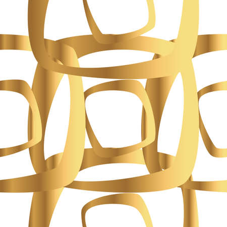 Luxury abstract seamless pattern. Golden squares on white background. Elegant vector illustration...