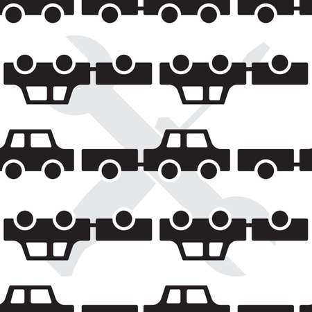 Auto service  vector seamless pattern. Car repair background forのイラスト素材