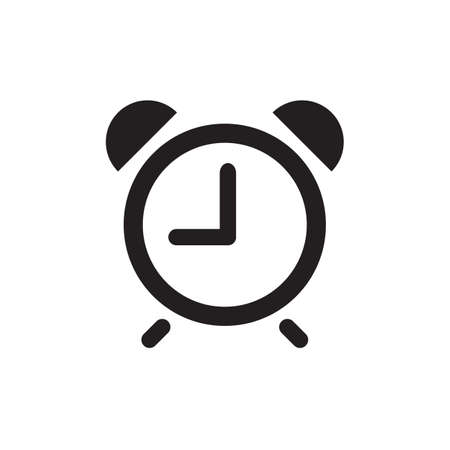 Vector time or clock icon,  template, pictogram. Modern emblem for business, market, shop, internet, design. Trendy simple watch, timepiece or timer, symbol.のイラスト素材