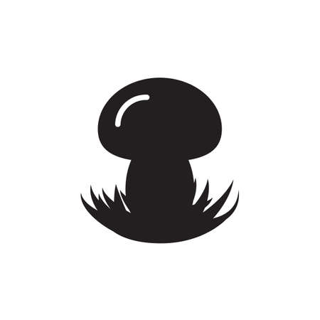 Vector mushroom icon,   template, pictogram set. Modern emblem for eco shop, market, restaurant, internet, design. Trendy simple style fungus symbolのイラスト素材