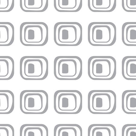 Abstract monochrome geometric pattern, seamless vector background. Simple grey and white repeating texture. Modern contrast graphic with retro elements.のイラスト素材