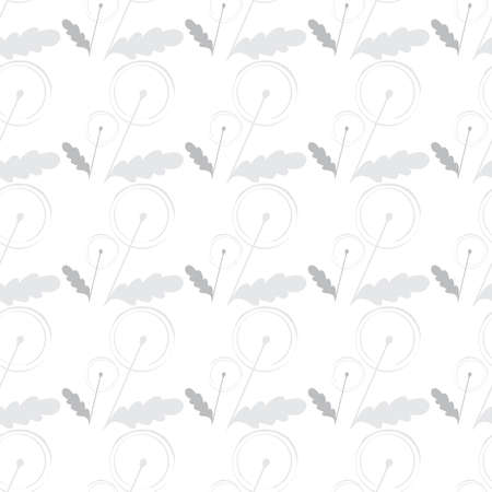 Hand drawn stylized dandelion seamless pattern. Floral abstract backgroundのイラスト素材