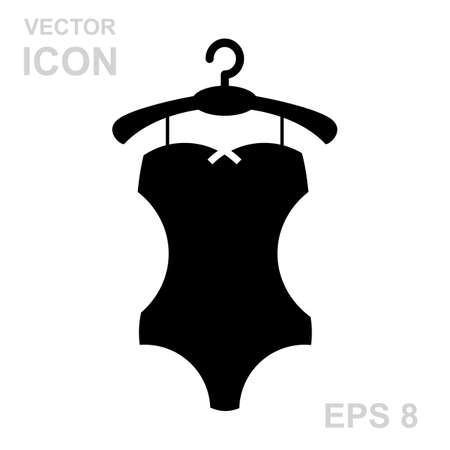 Black Lingerie or corset icon. Woman underwear vector illustrationのイラスト素材