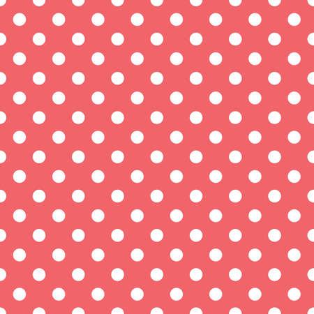 Pattern with white polka dots on pink backgroundのイラスト素材