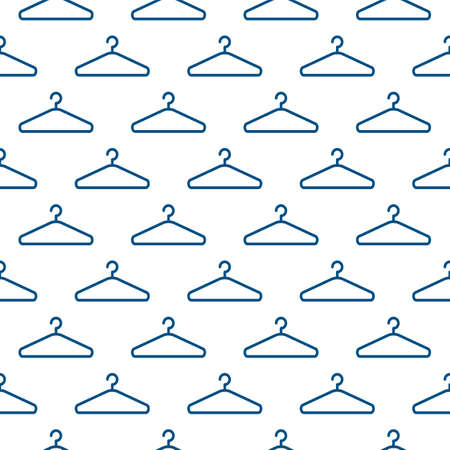 Simple hanger retro pattern. Vector seamless blue backgroundのイラスト素材