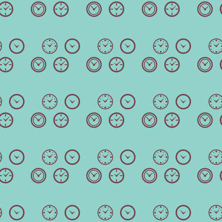 Time vector seamless background. Endless pattern with clocks.のイラスト素材