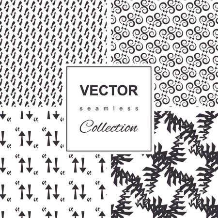 Collection of decorative ornaments hand-drawn arrows patterns.   backgroundのイラスト素材