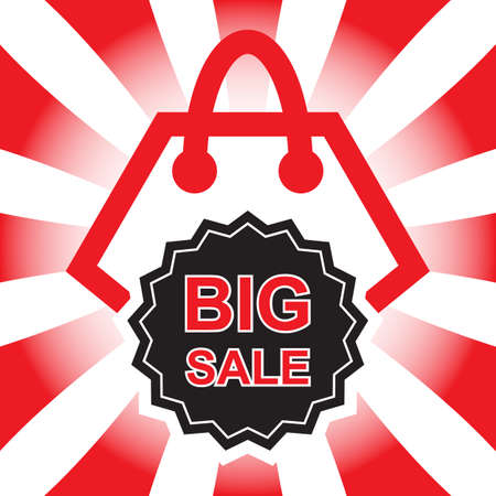 Sale vector shopping bag with the text BIG SALEのイラスト素材
