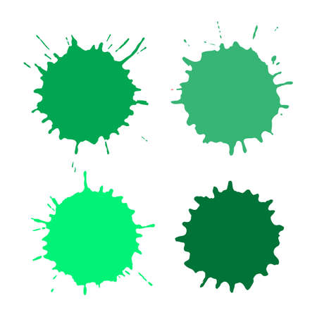 Colored blots or spots isolated on white backgroundのイラスト素材